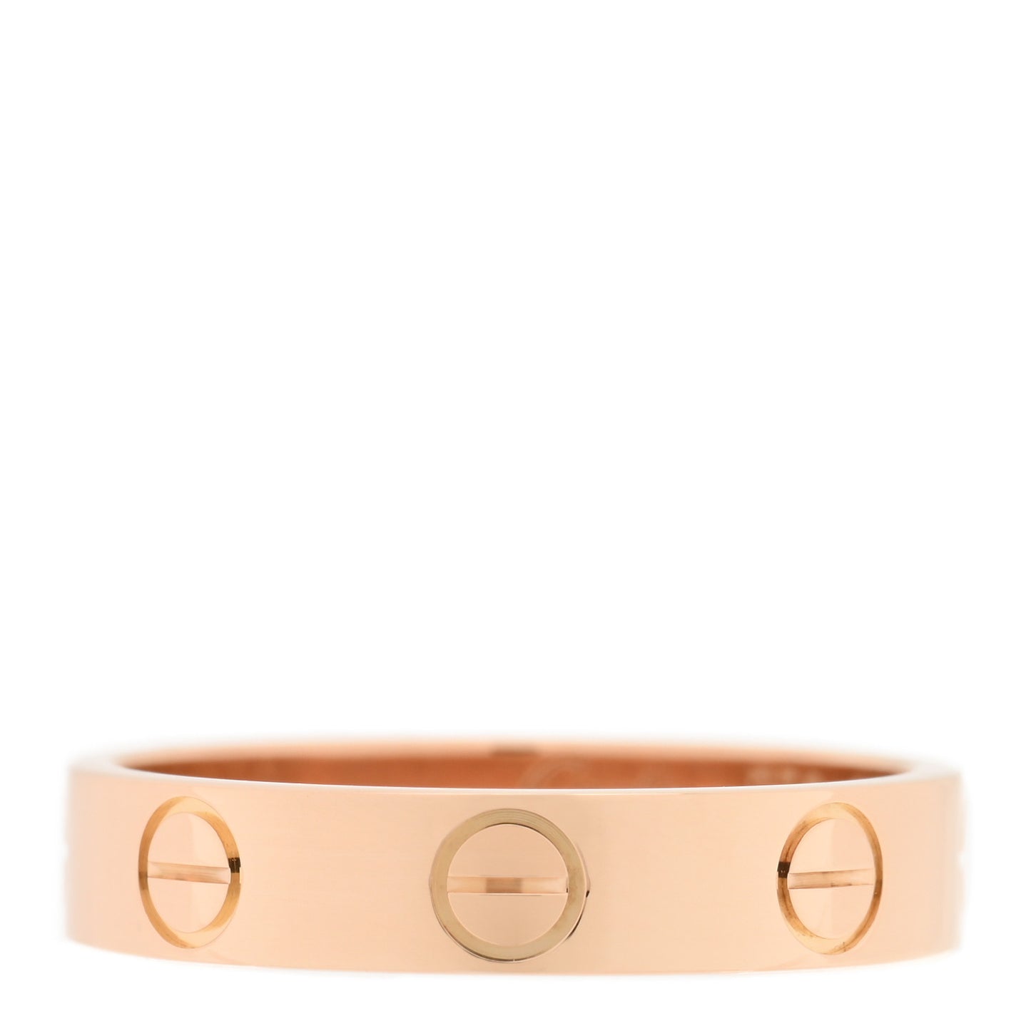 18K Pink Gold 3.5mm LOVE Wedding Band Ring 48 4.5
