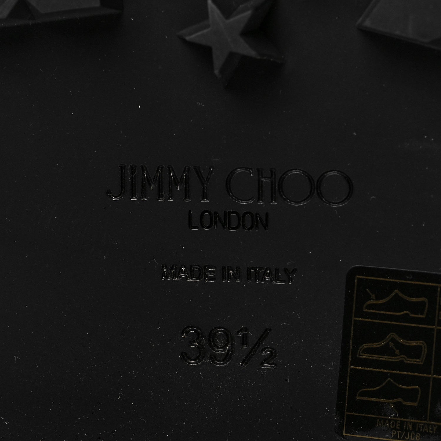 Jimmy Choo Vintage Calfskin Crystal Clayton Flat Boots 39.5 Black 6 of 7