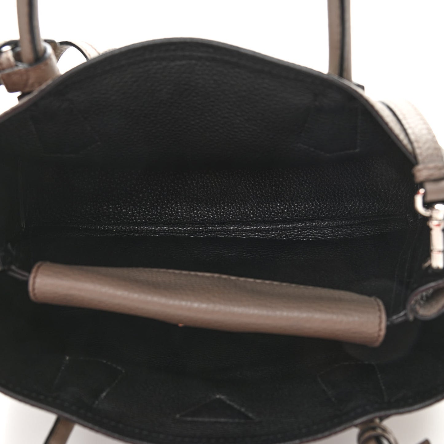 Vitello Daino Small Double Bag Argilla Black