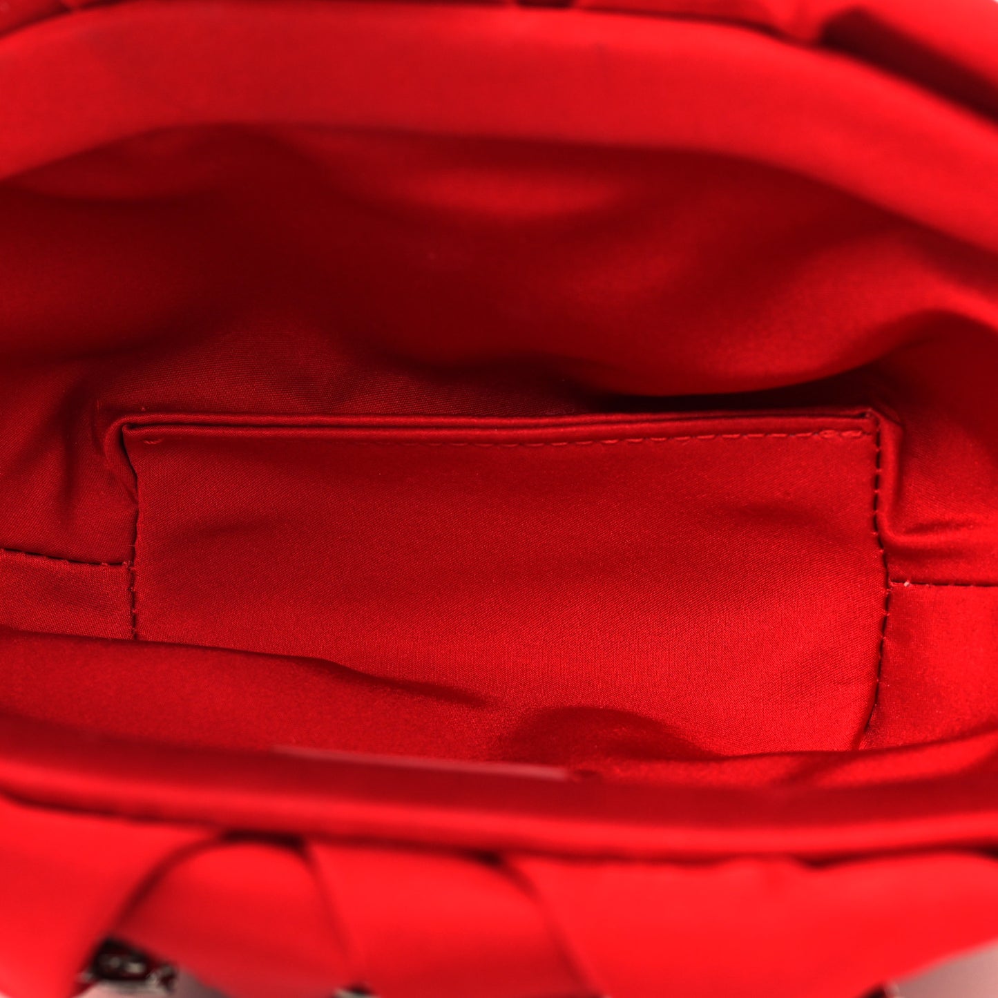 Satin Mini Kenny Shoulder Bag Red