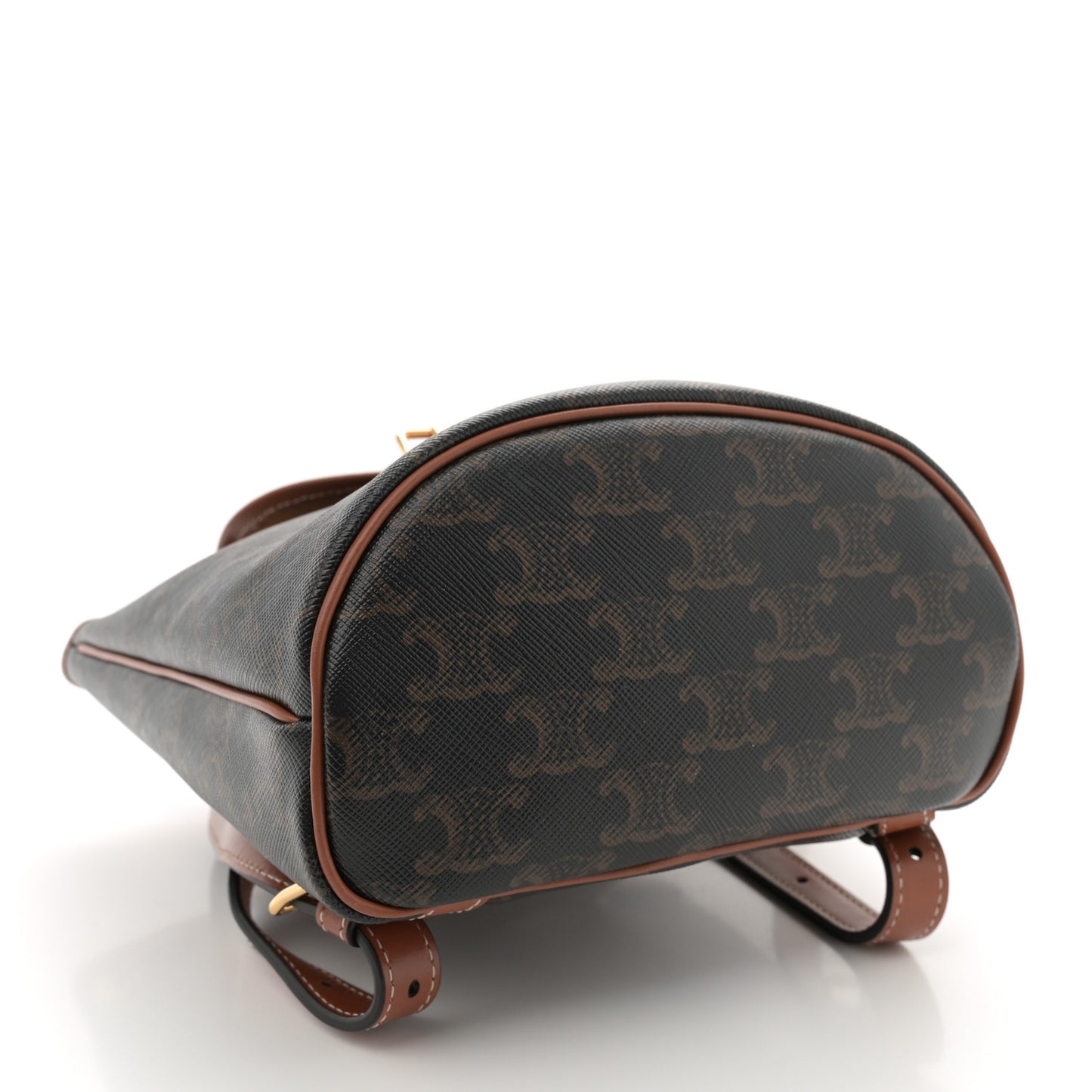 Triomphe Canvas Calfskin Mini Folco Backpack Tan
