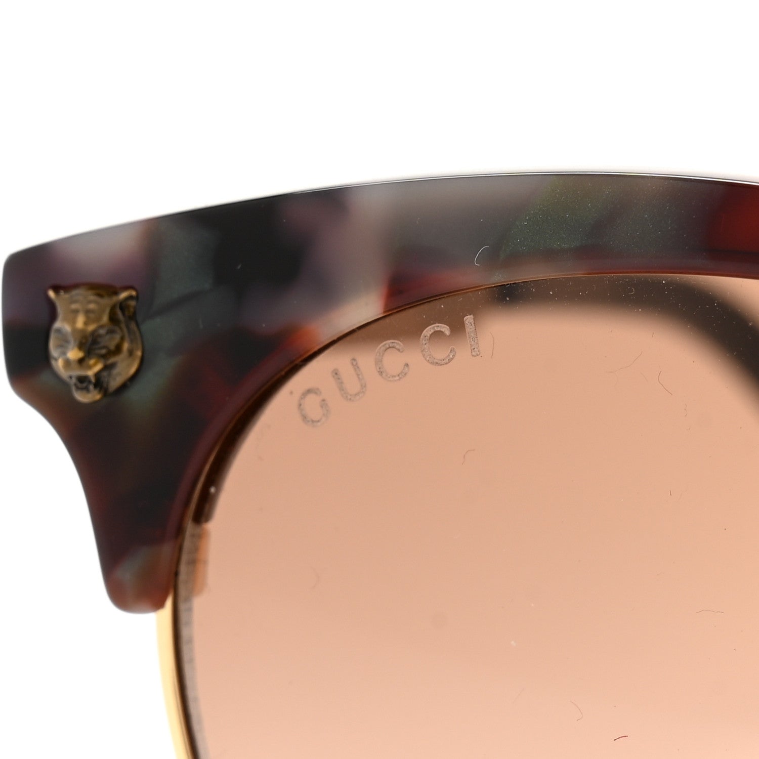 Gucci Metal Tiger GG0222SK Sunglasses Tortoise 8 of 9