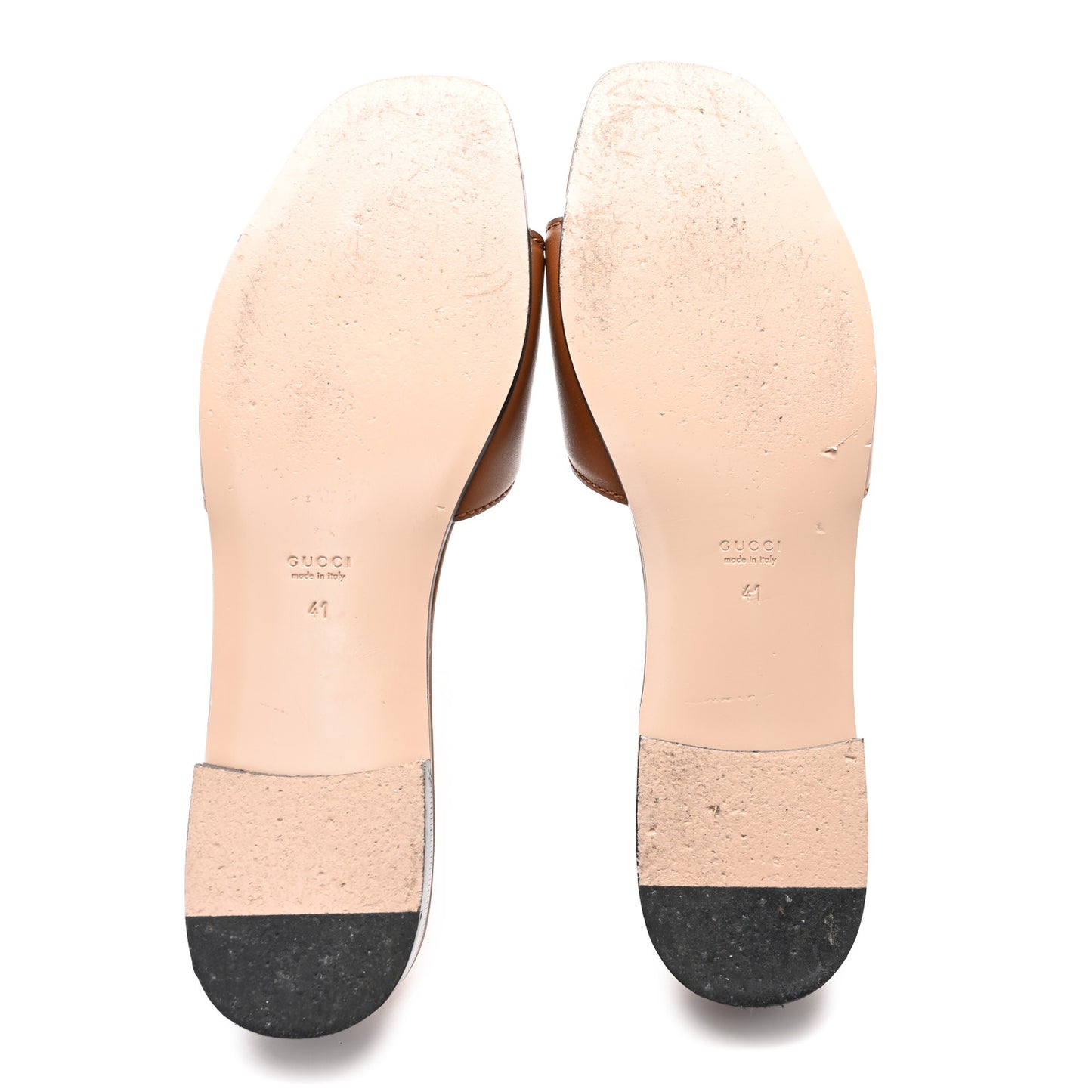Cosmos Softy Calfskin Interlocking G Cut Out Slide Sandals 41 Cuir