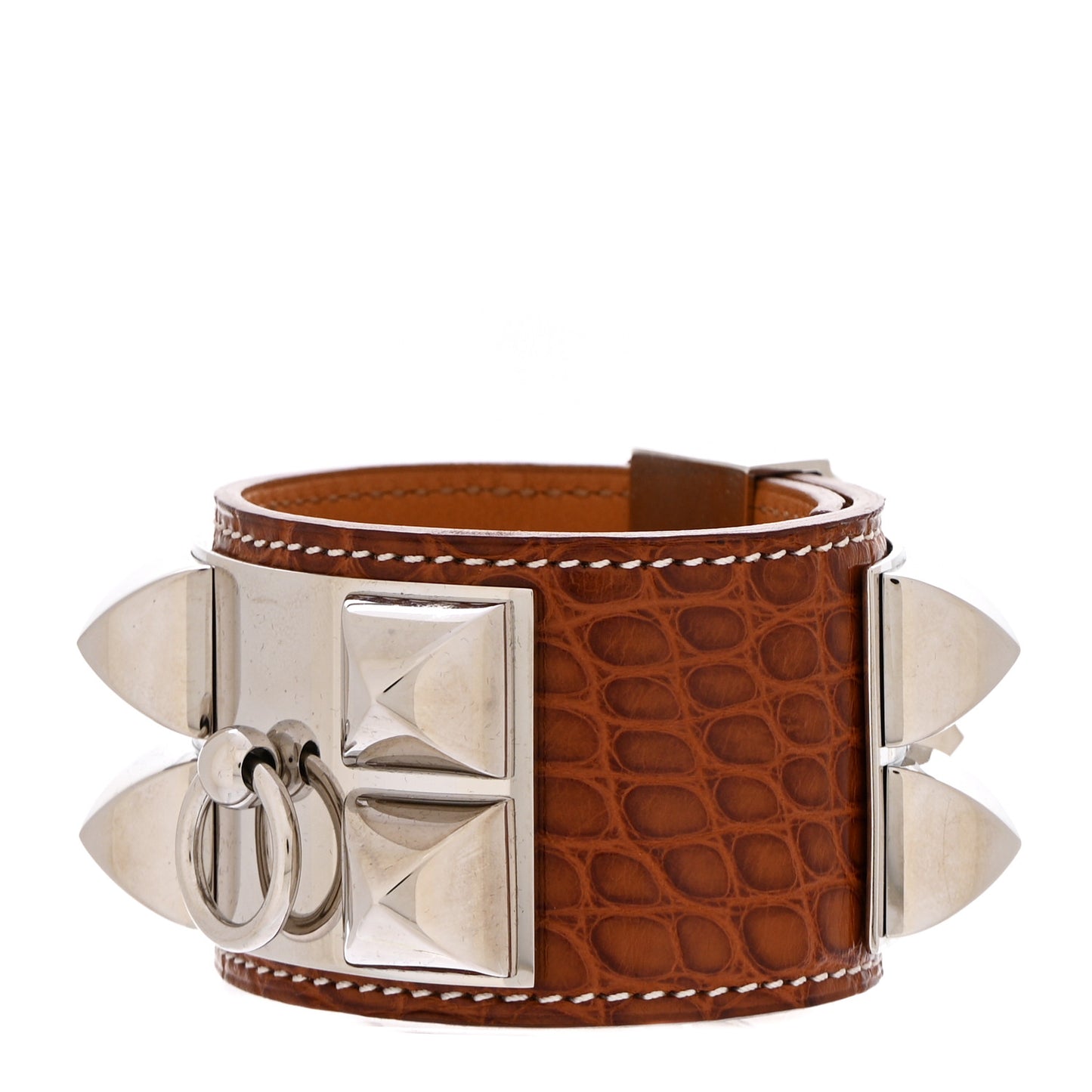 Shiny Alligator Collier De Chien CDC Bracelet S Fauve