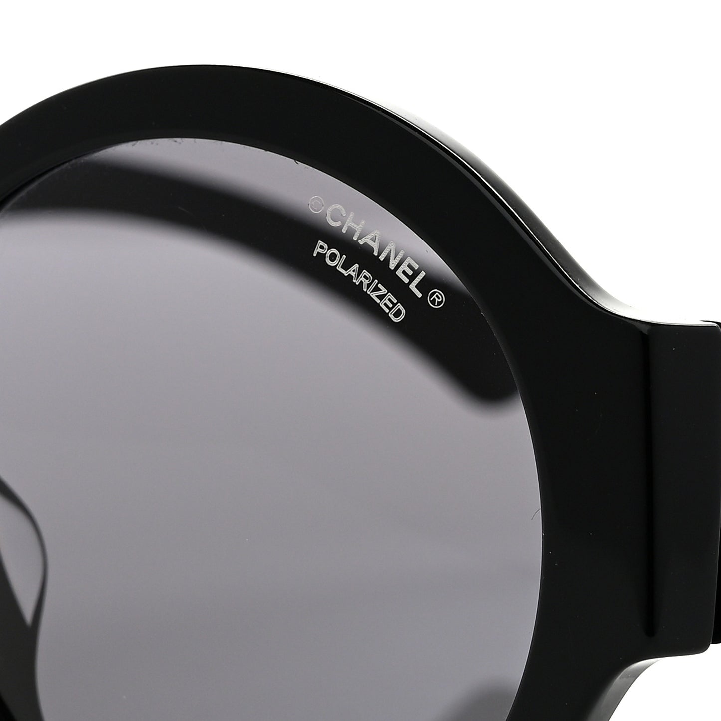 Acetate Polarized Round Sunglasses 5410-A Black