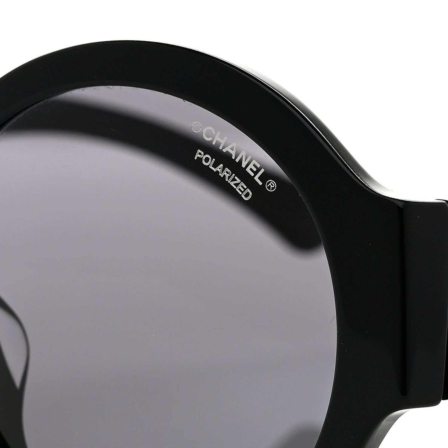 Chanel Acetate Polarized Round Sunglasses 5410-A Black 7 of 8
