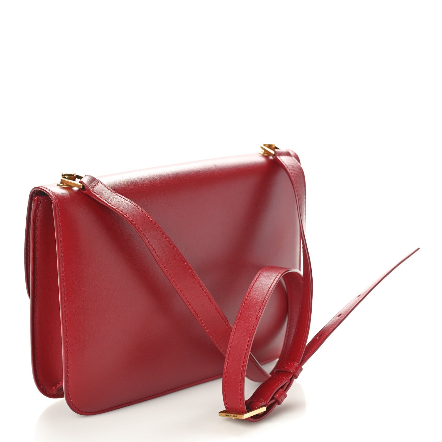 Box Calfskin Le Carre Satchel Opyum Red