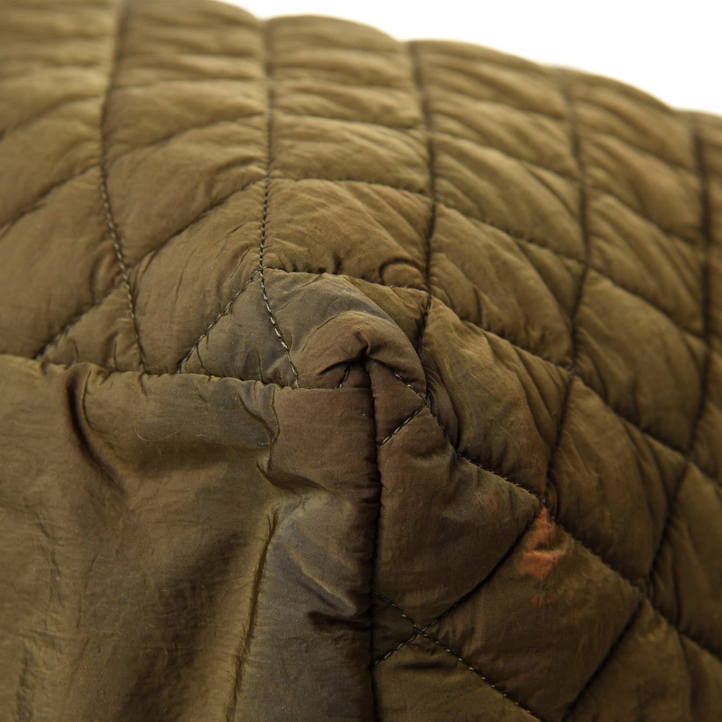 Nylon Quilted Large Coco Cocoon Shopping Tote Green