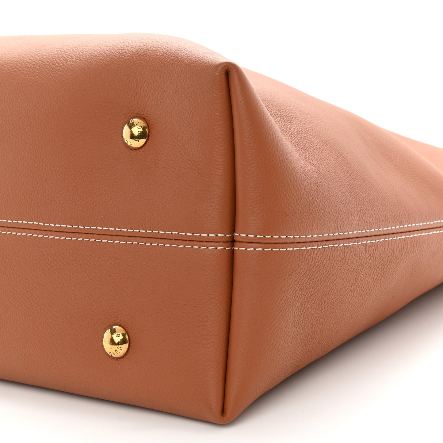 Grained Calfskin Low Key Hobo MM Cognac