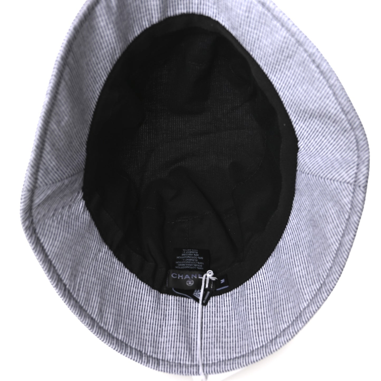 Cotton Bucket Hat M Navy White