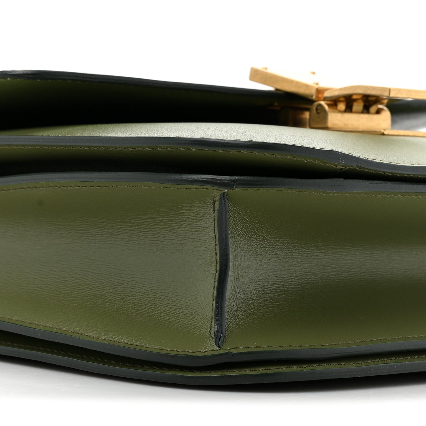 Box Calfskin Classic Box Medium Flap Bag Army Green