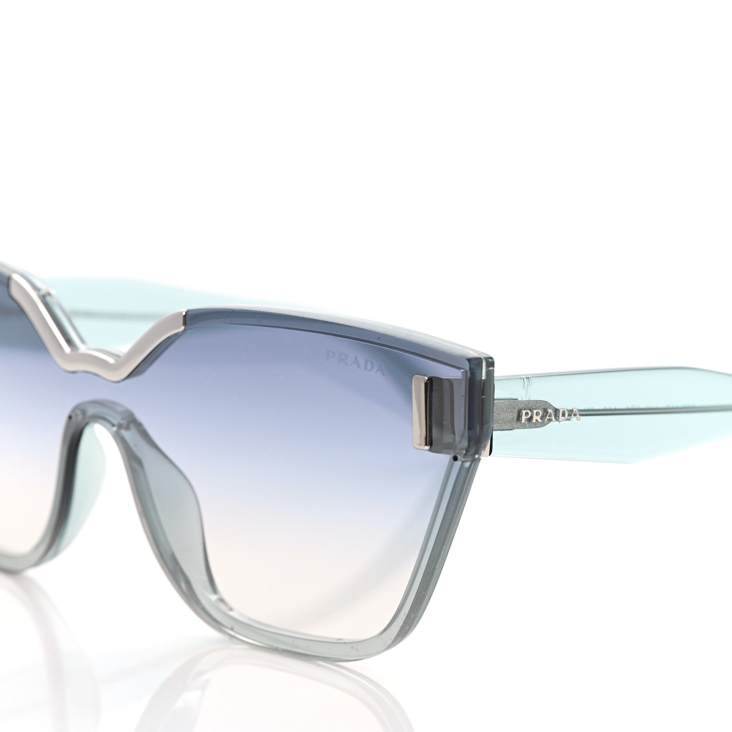 Prada Cat Eye Sunglasses SPR 16T Blue 7 of 10