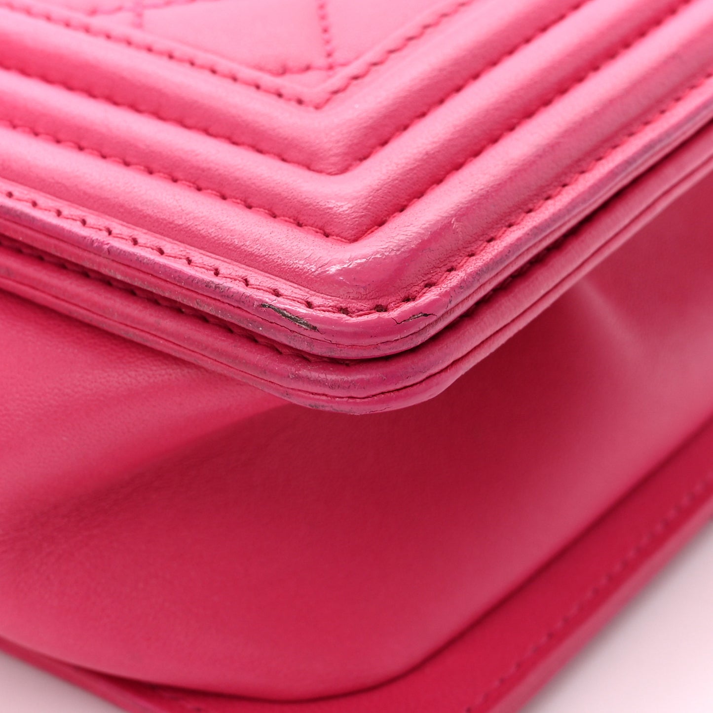Lambskin Quilted New Medium Boy Flap Pink
