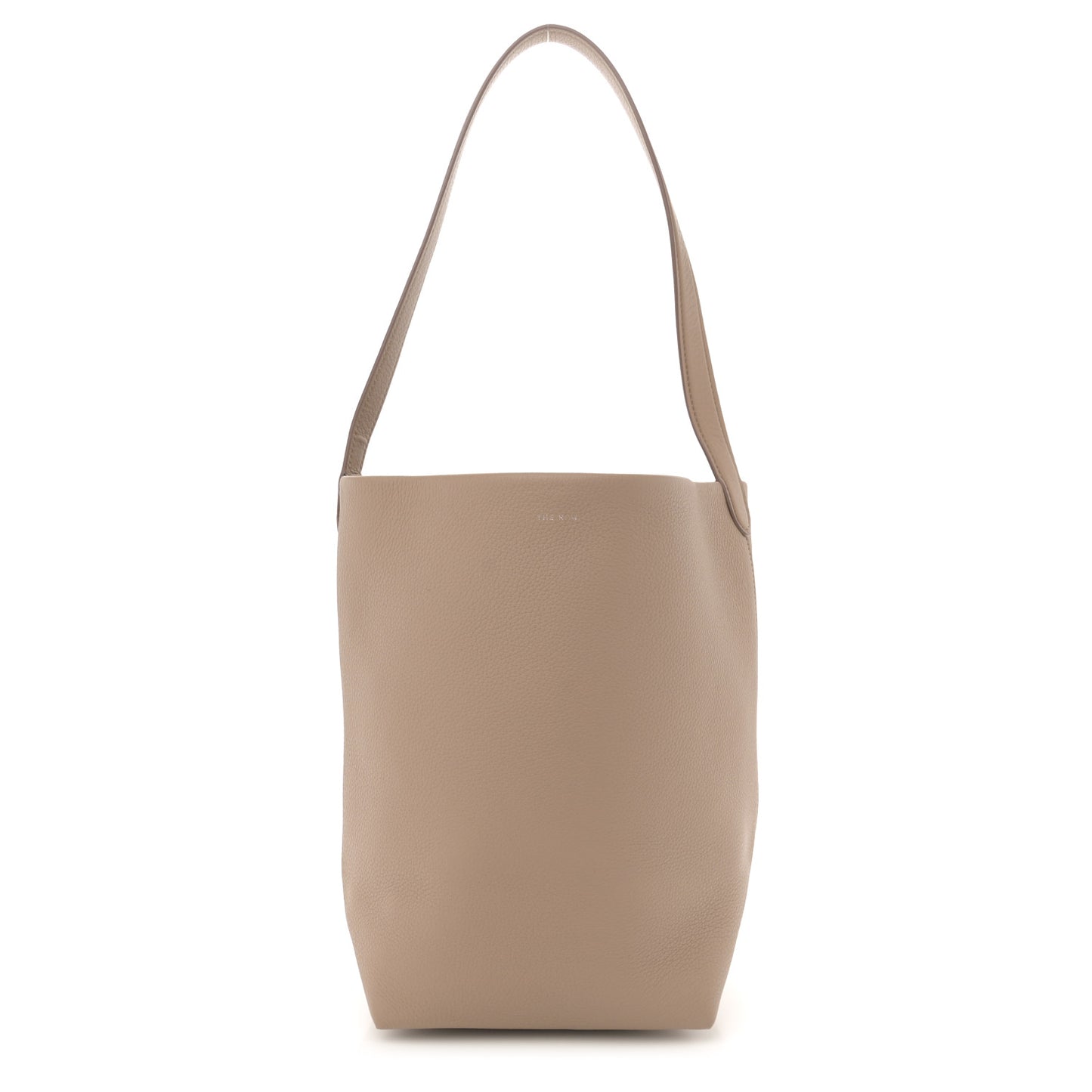 Grained Calfskin Medium N/S Park Tote Dark Taupe