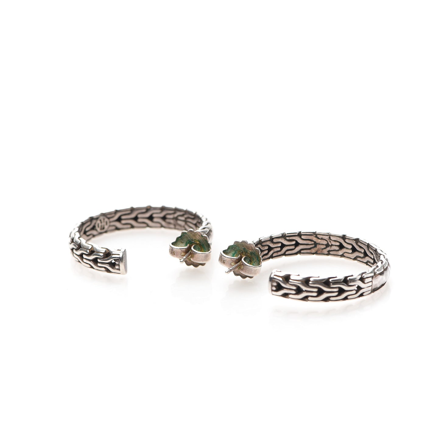 Sterling Silver Hammered Hoop Earrings