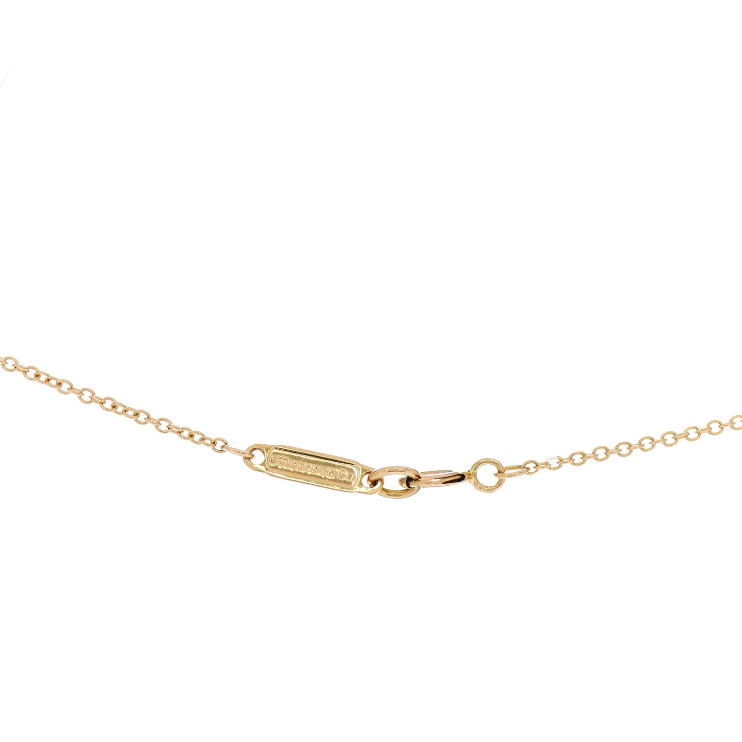 18K Rose Gold Diamond Fleur de Lis Key Bar Pendant Necklace