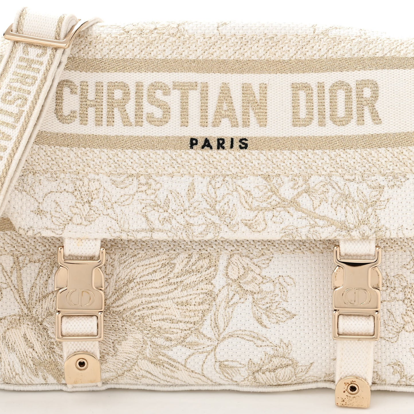 Canvas Diorcamp Messenger White Gold