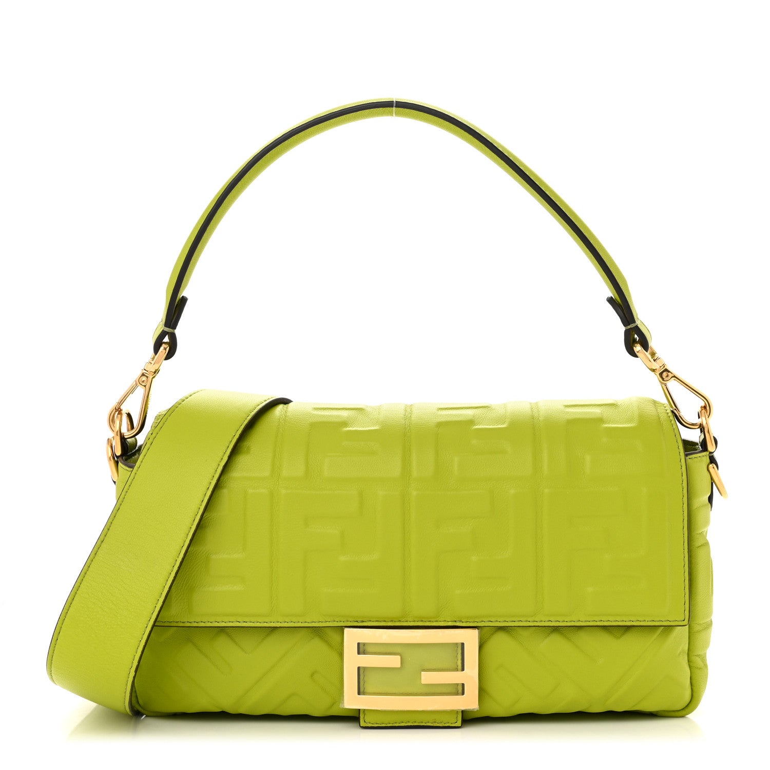 ファチュイテ Fendi Nappa FF 1974 Embossed Baguette Wasabi 1344343 – FASHIONPHILE