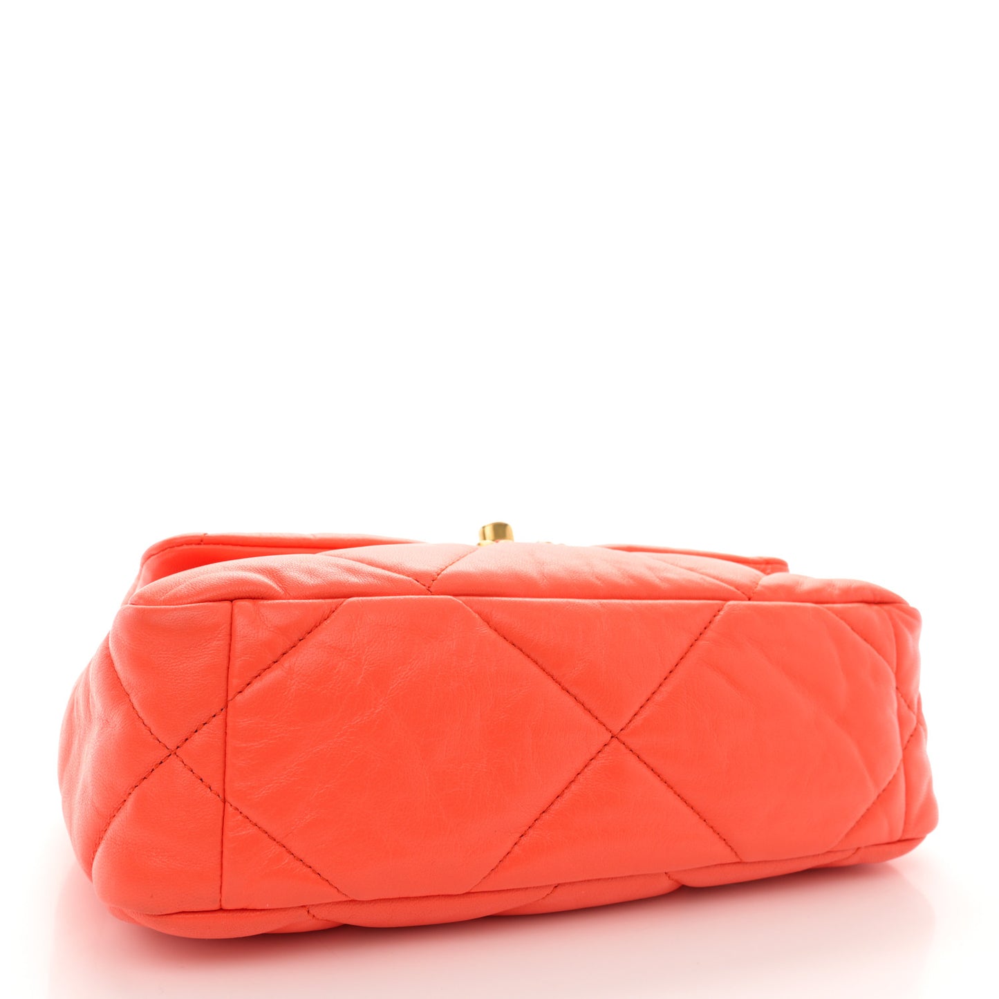 Goatskin Quilted Medium Chanel 19 Flap Orange
