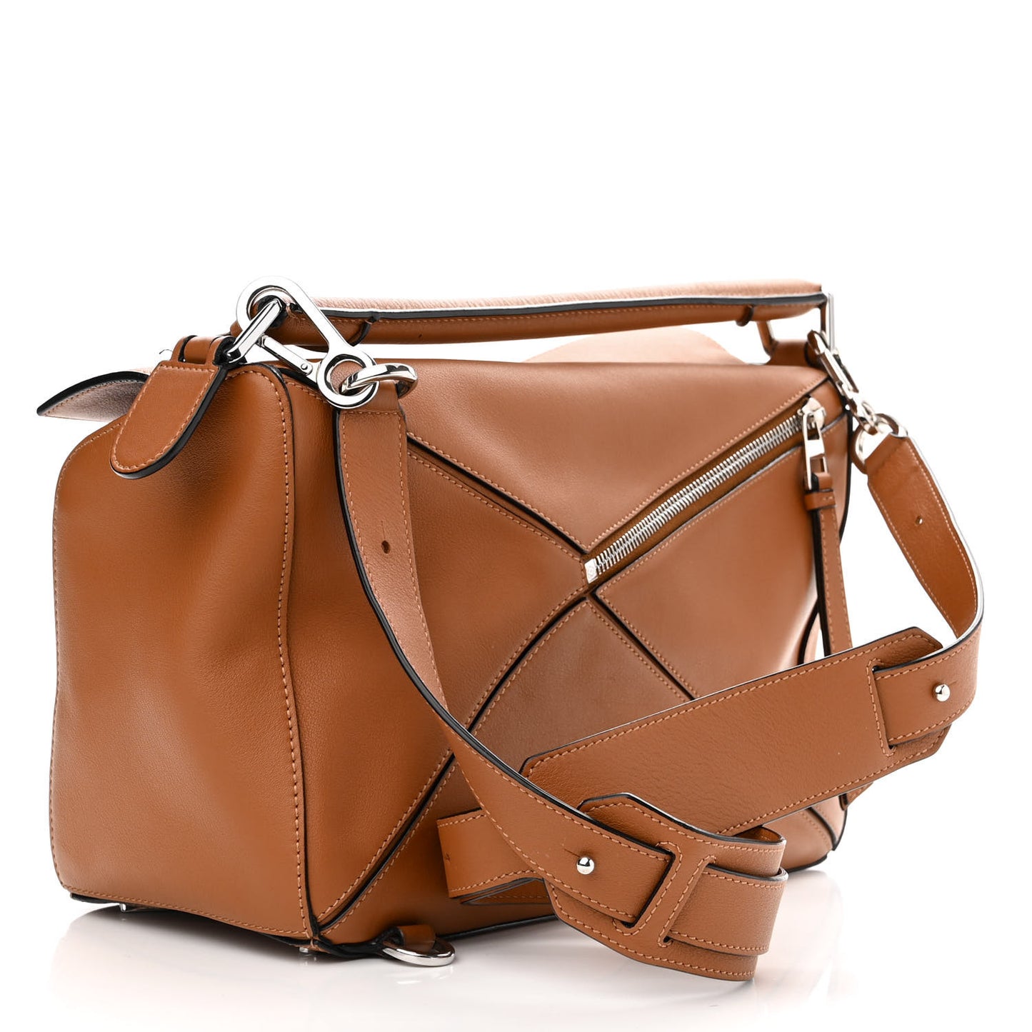 Calfskin Medium Puzzle Bag Tan