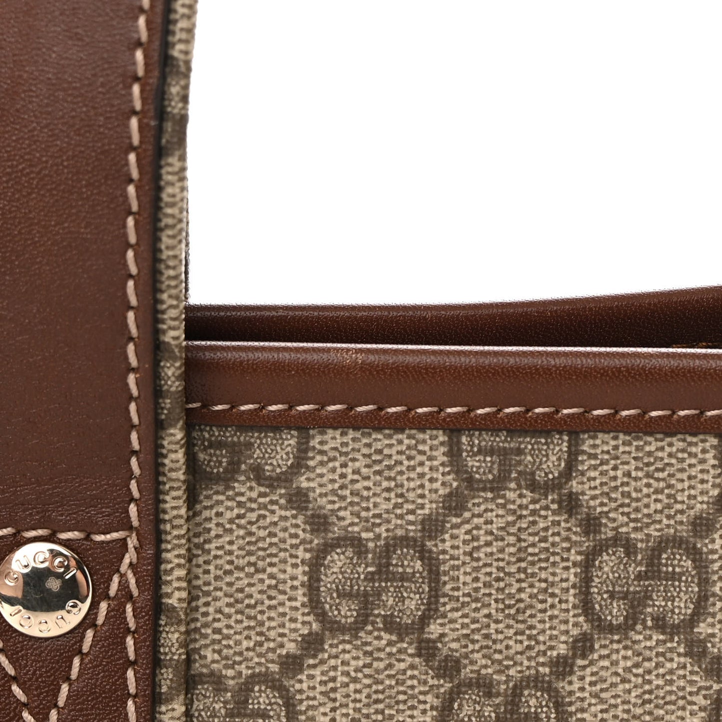 GG Plus Monogram Medium Signature Web Loop Tote Brown
