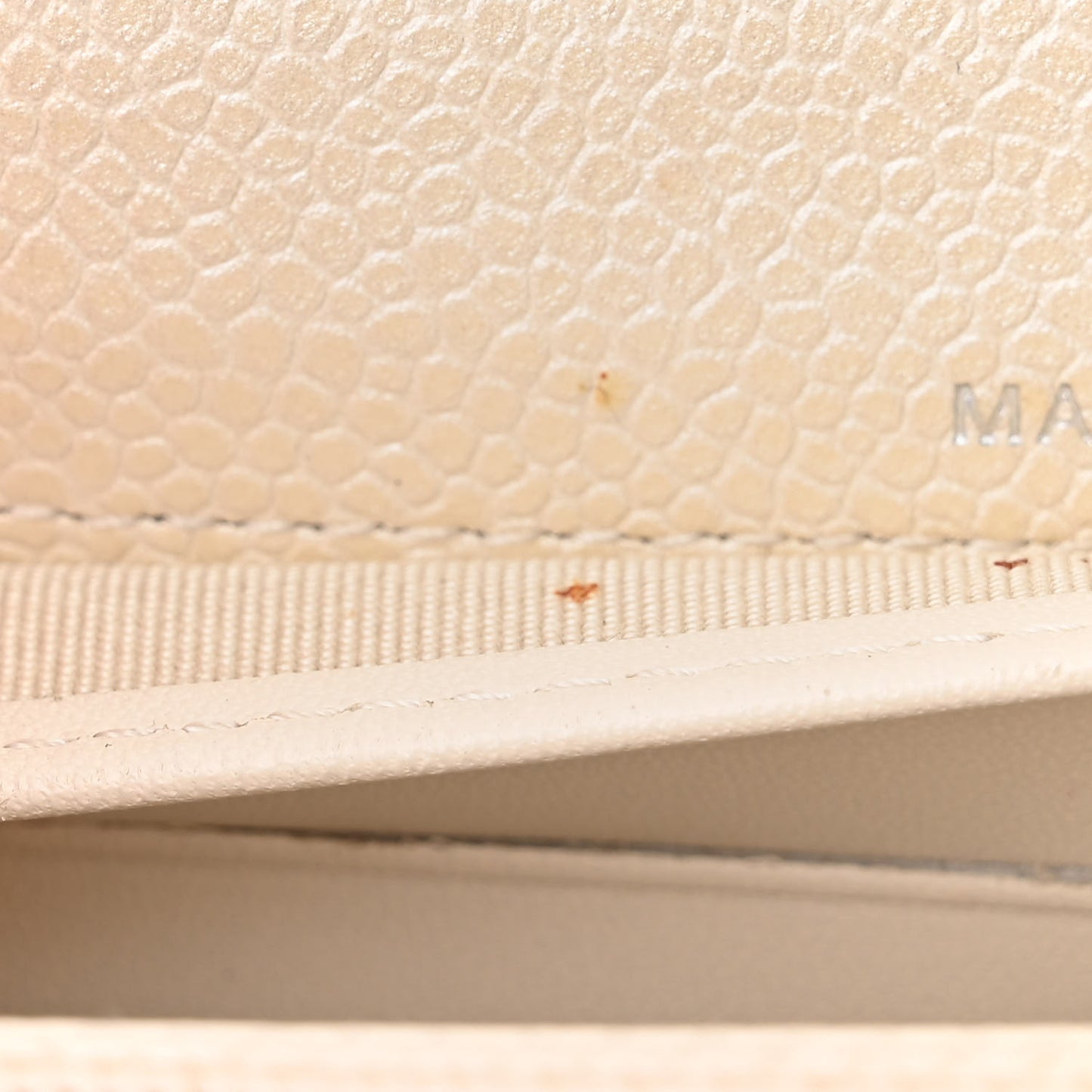 Caviar Quilted Large Flap Wallet Ivory