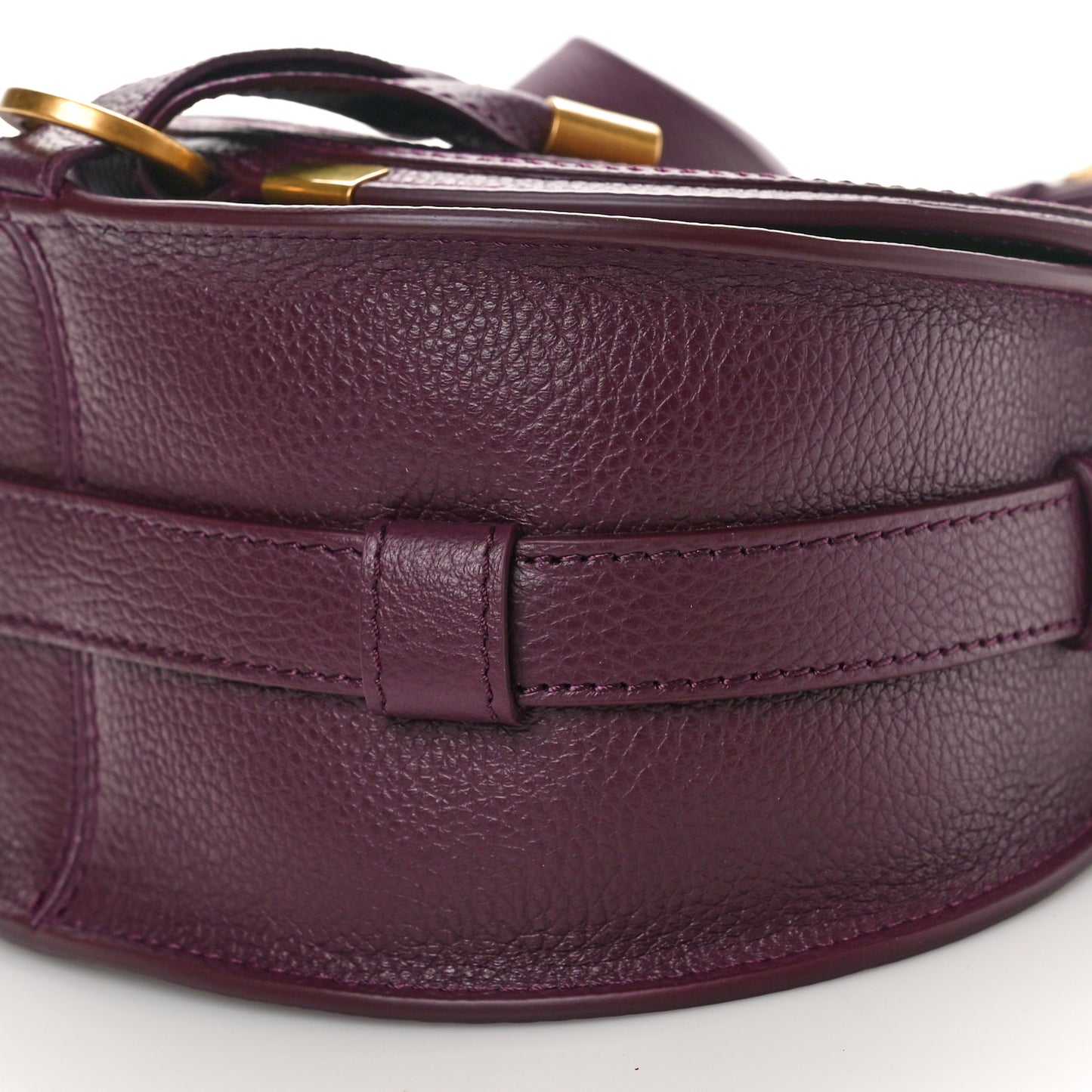 Grained Calfskin Small Marcie Saddle Bag Dimness Purple