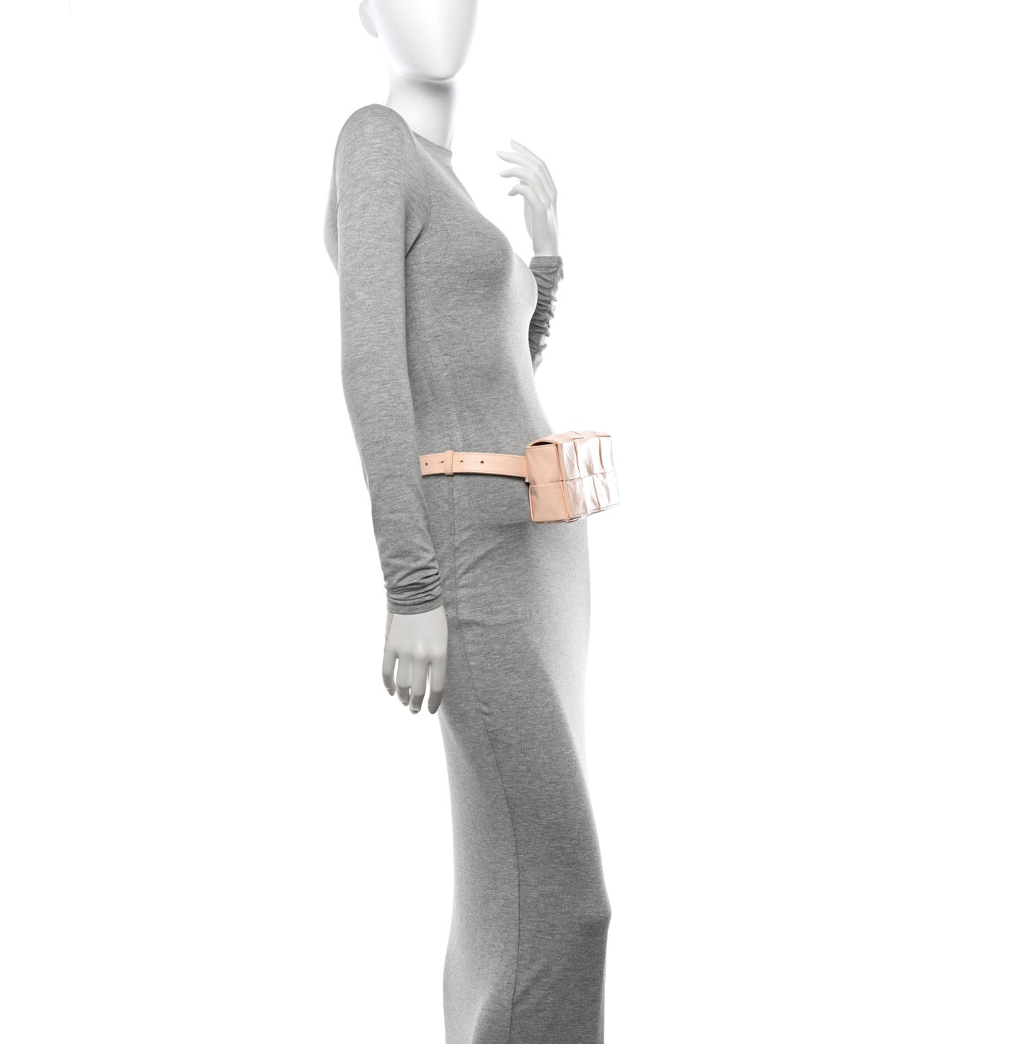 Paper Calfskin Intrecciato Cassette Belt Bag Melon Washed