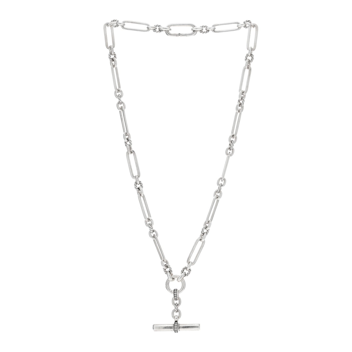 Sterling Silver Diamond Small Lexington Chain Necklace