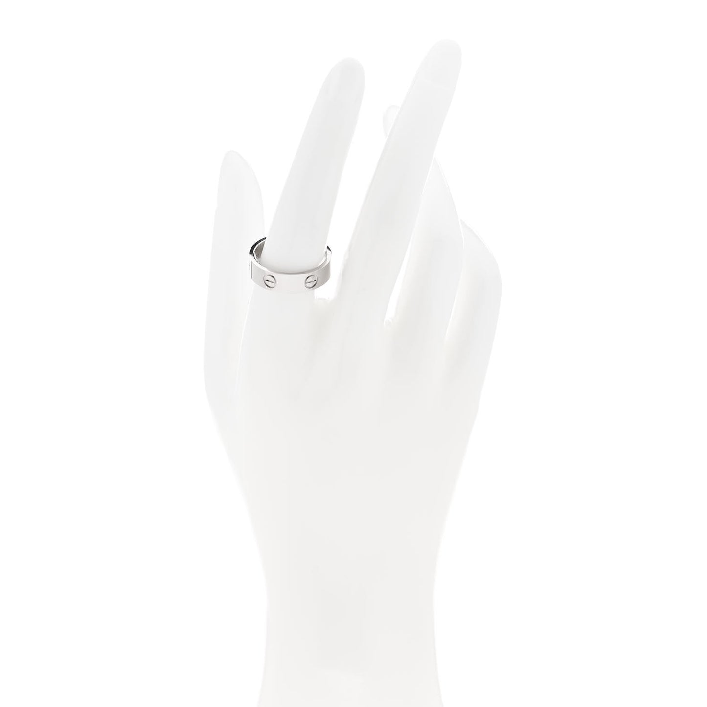 18K White Gold 5.5mm LOVE Ring 58 8.25