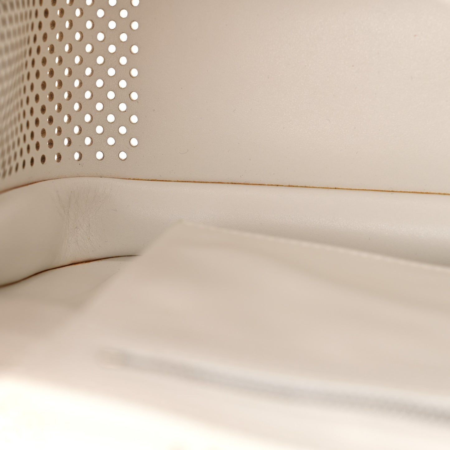 Lambskin Perforated Medium PS1 Satchel White