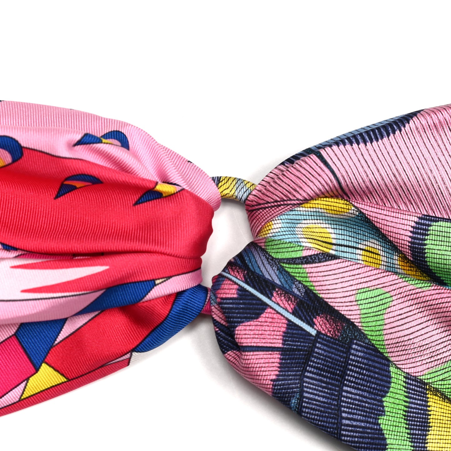 Silk Plisse Ring Scarf Rose