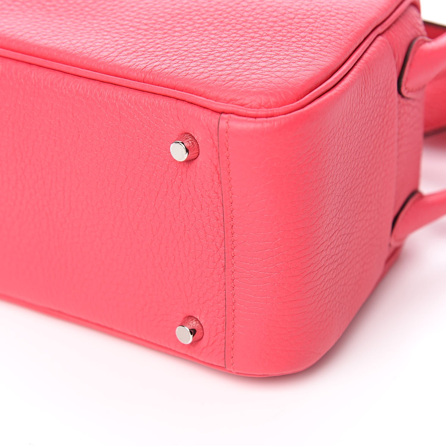 Hermes Taurillon Clemence Mini Lindy 20 Rose Extreme 8 of 10