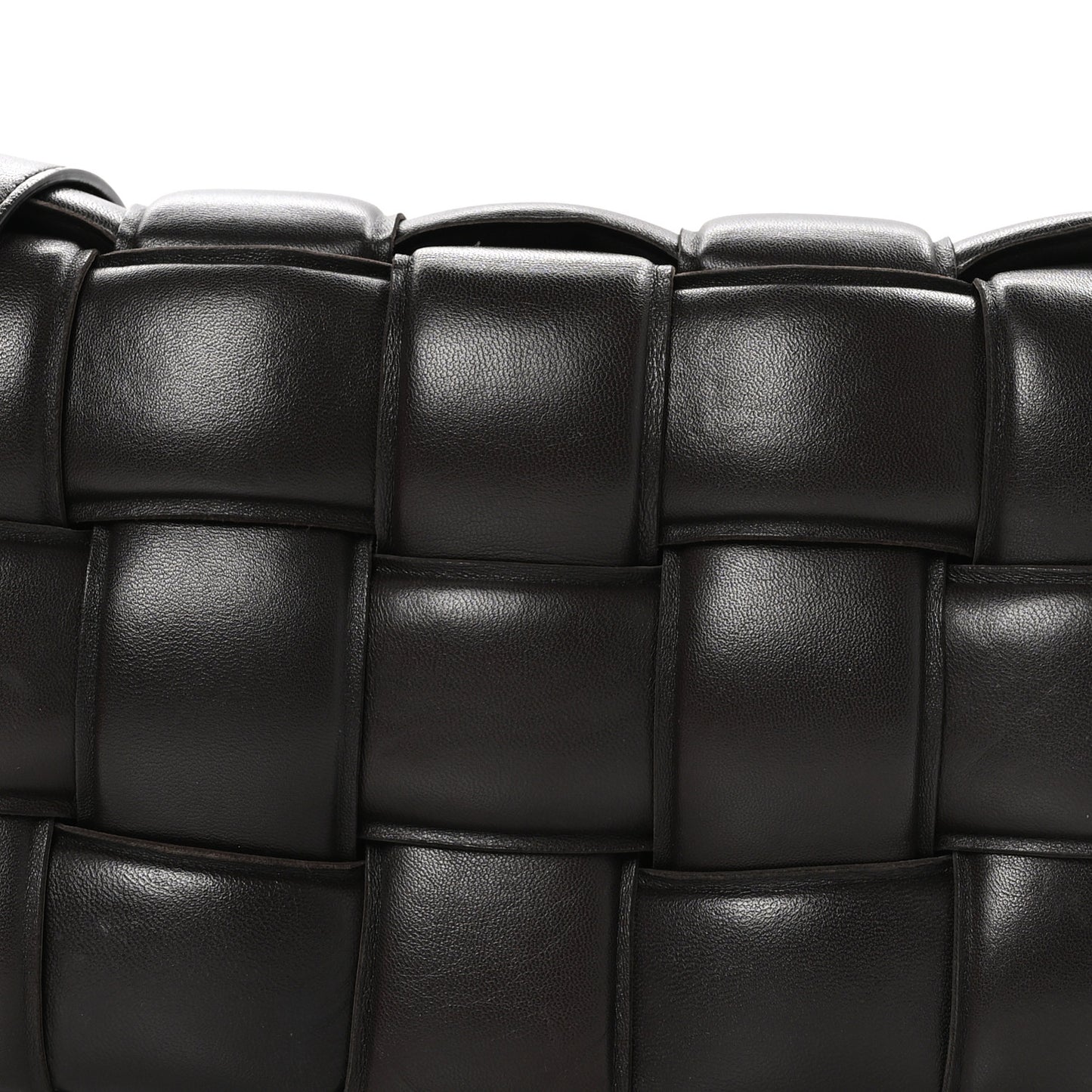 Nappa Maxi Intreccio Padded Cassette Crossbody Bag Fondente
