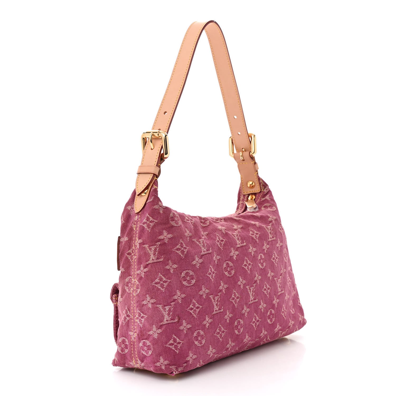 Louis Vuitton Denim Baggy PM Fuchsia 3 of 9