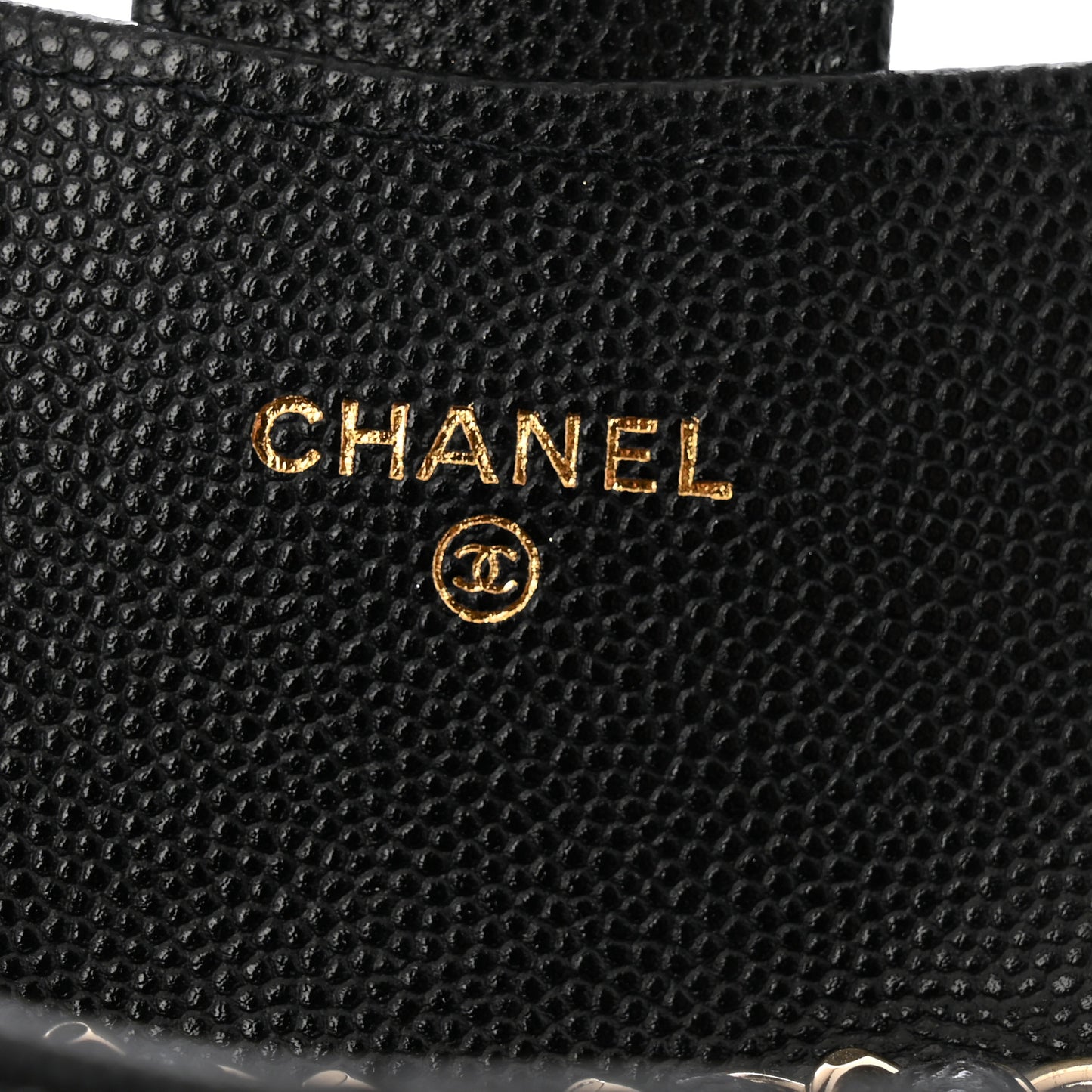Caviar Quilted Mini Chain Belt Bag Black