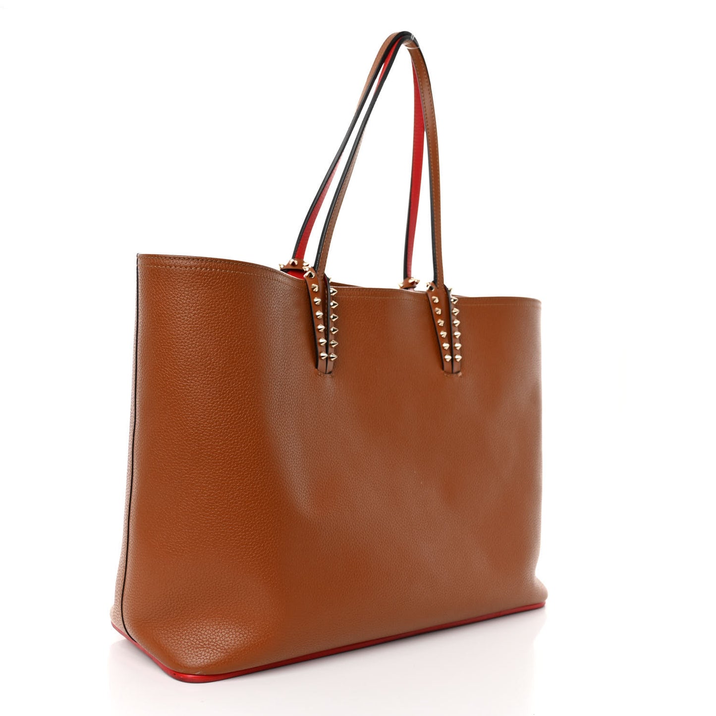 Calfskin Spikes East West Cabata Tote Cannelle