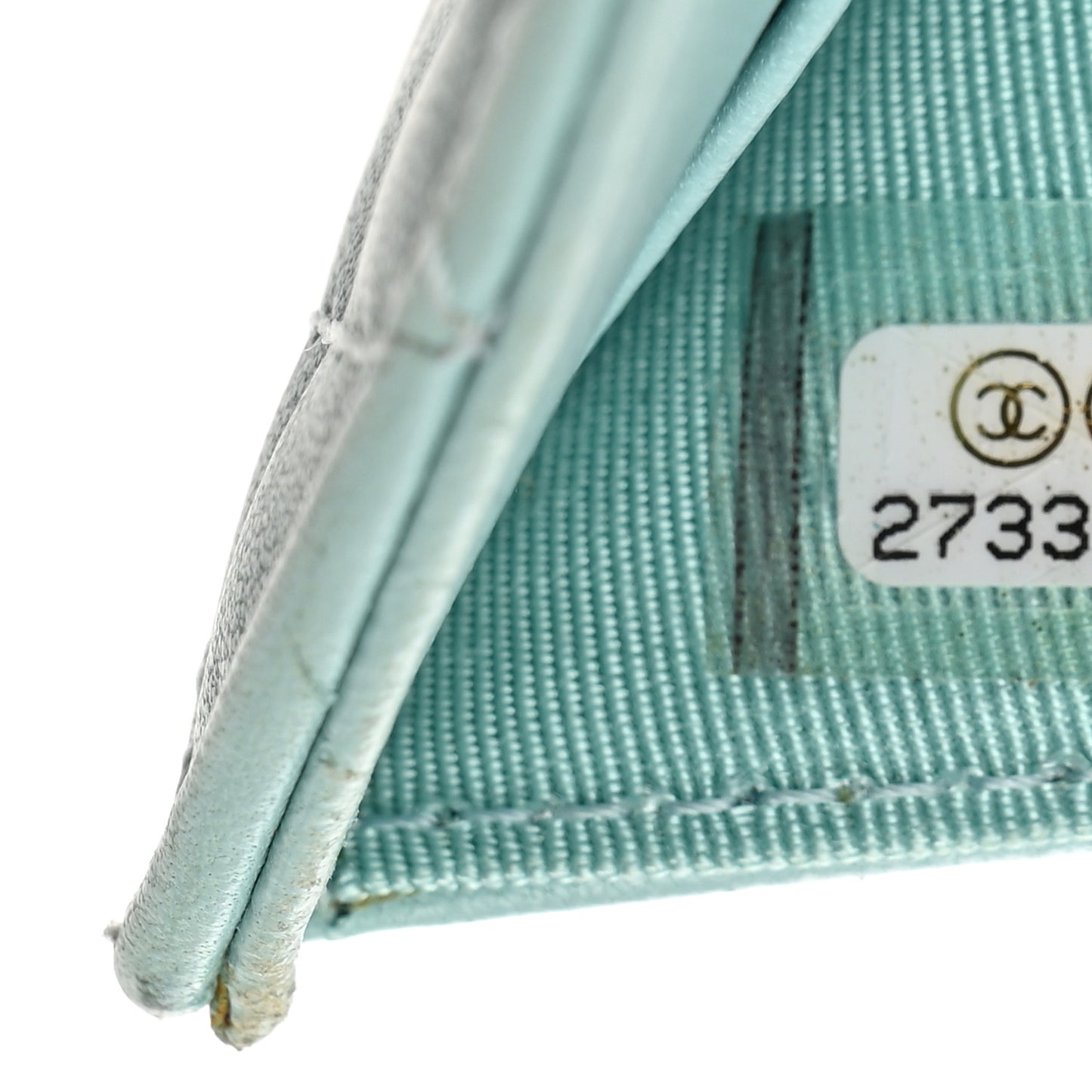 Caviar Quilted Small Flap Wallet Light Blue