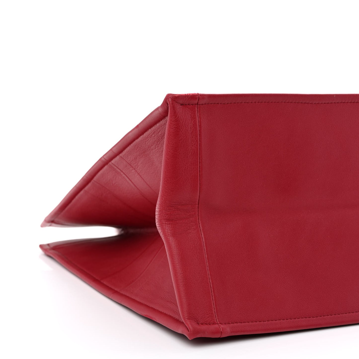 Calfskin Embossed Large Book Tote Red
