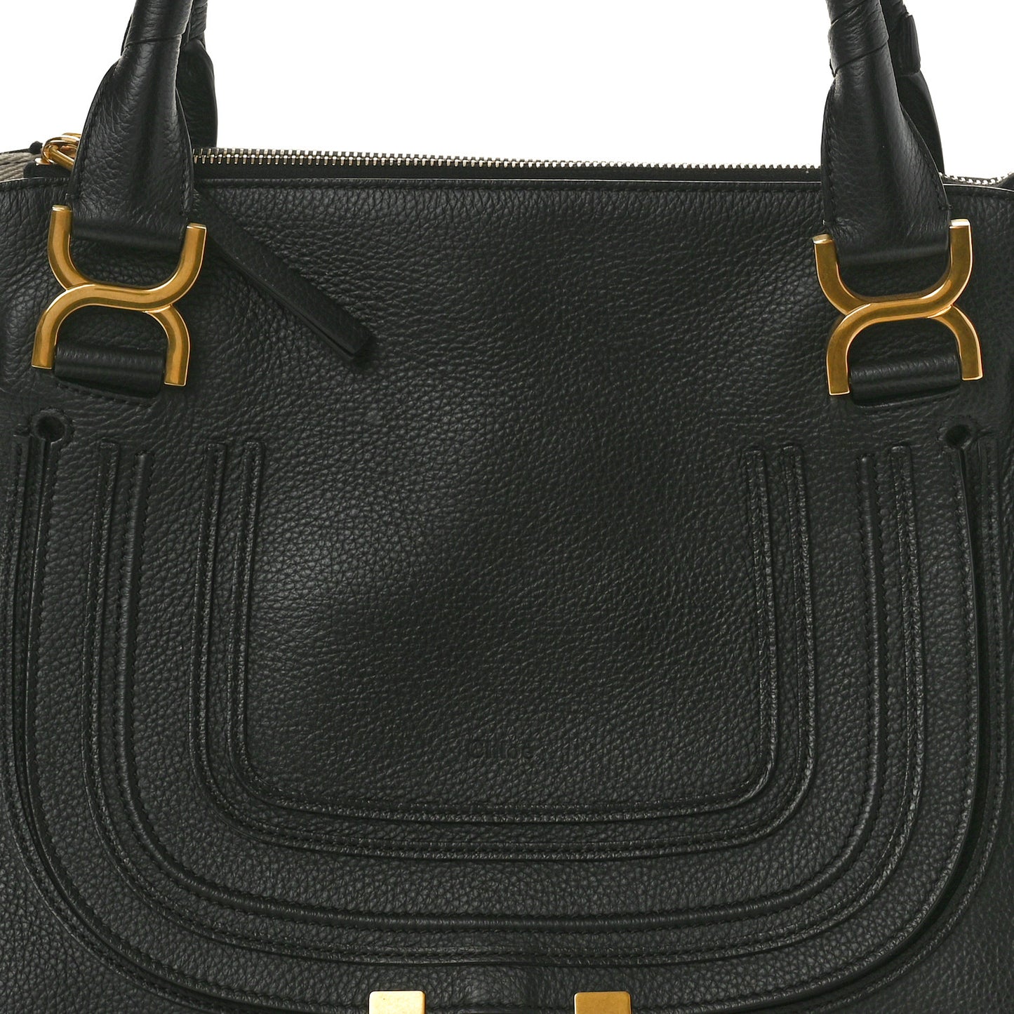 Calfskin Medium Marcie Satchel Black