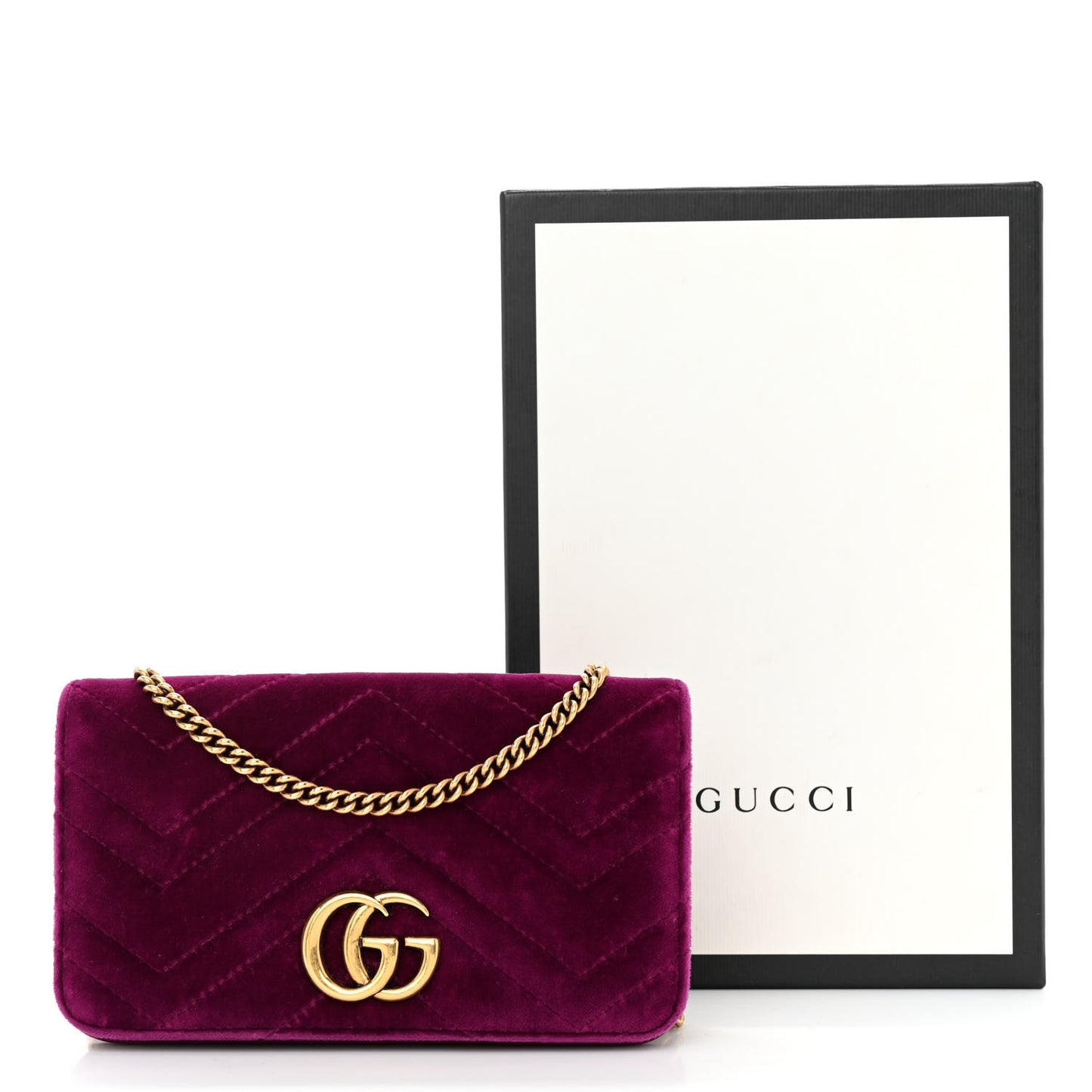 Velvet Matelasse GG Marmont Mini Bag Fuchsia Violet Cyclamen