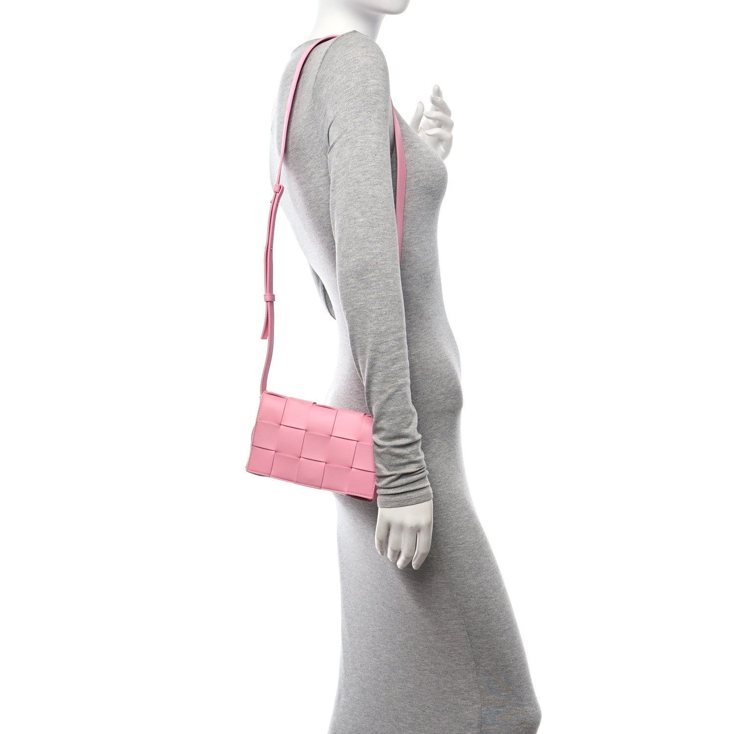 Bottega Veneta Lambskin Maxi Intreccio Small Cassette Crossbody Bag Ribbon 2 of 9