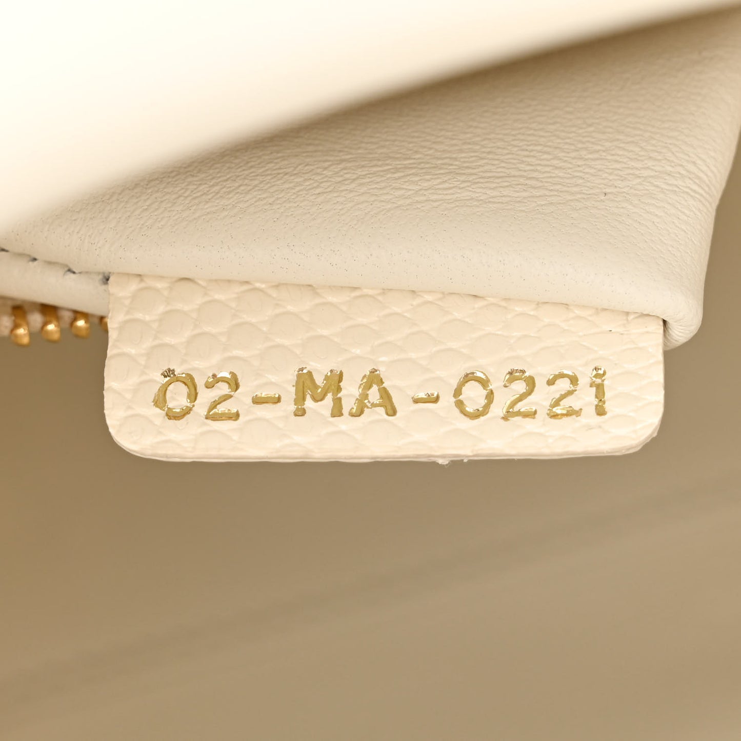 Lizard Mini Lady Dior White
