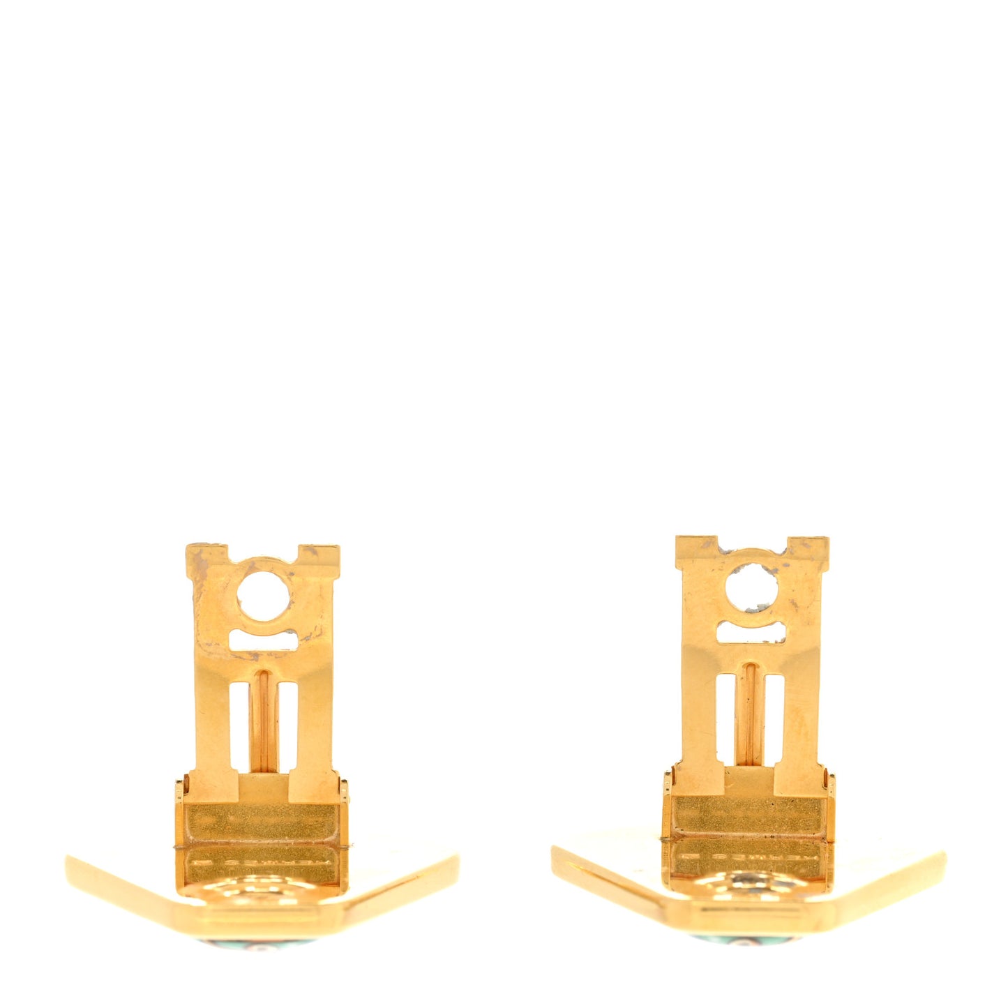 Printed Enamel Clip On Earrings