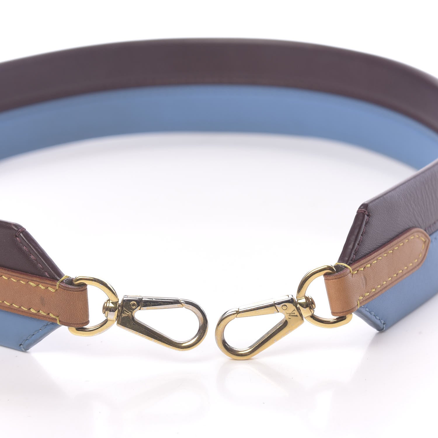 Louis Vuitton Calfskin Cluny MM Shoulder Strap Blue Glacial 3 of 4