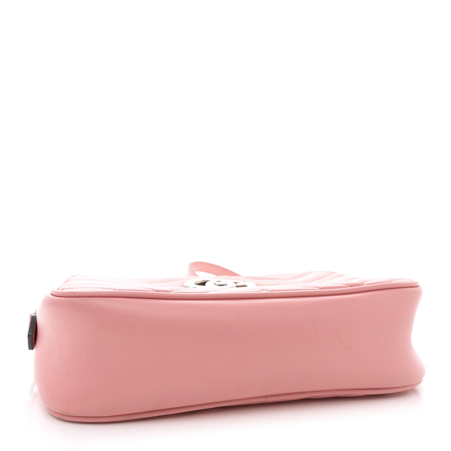 Calfskin Matelasse Small GG Marmont Chain Shoulder Bag Wild Rose