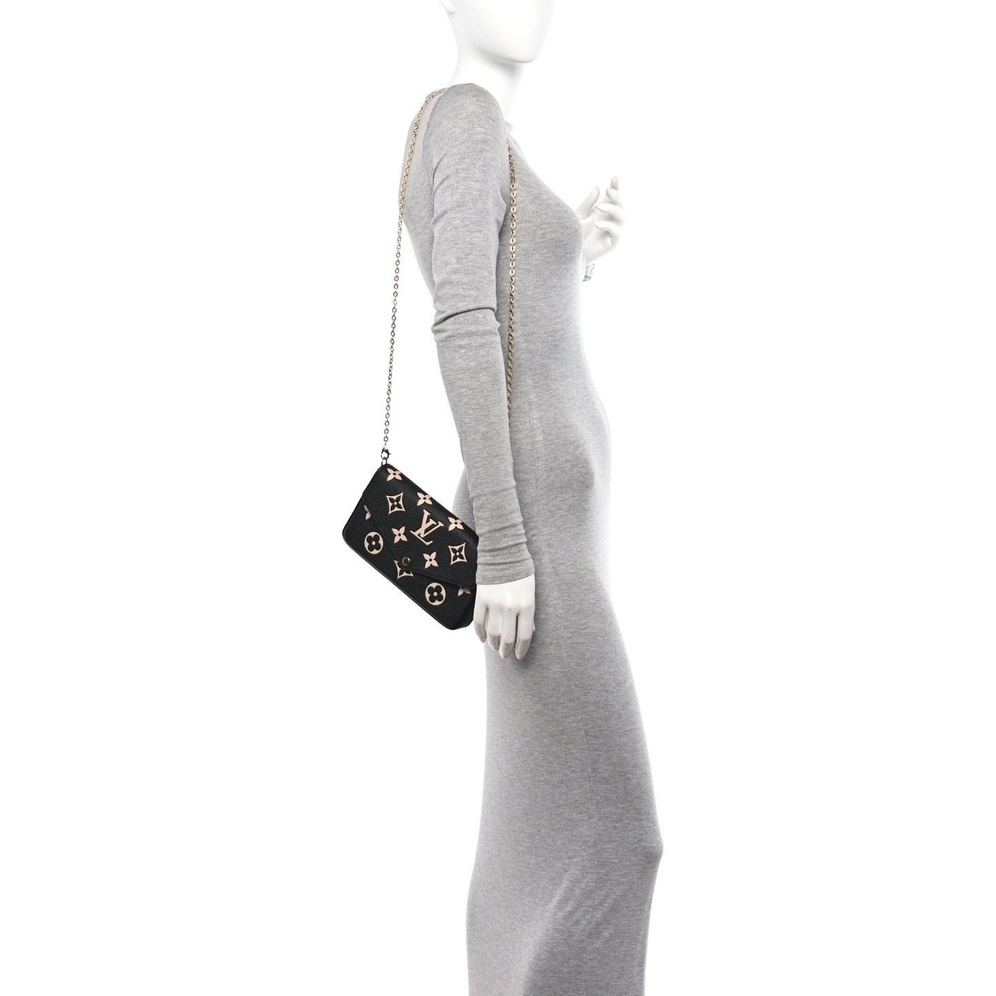 Empreinte Monogram Giant Felicie Pochette Black Beige
