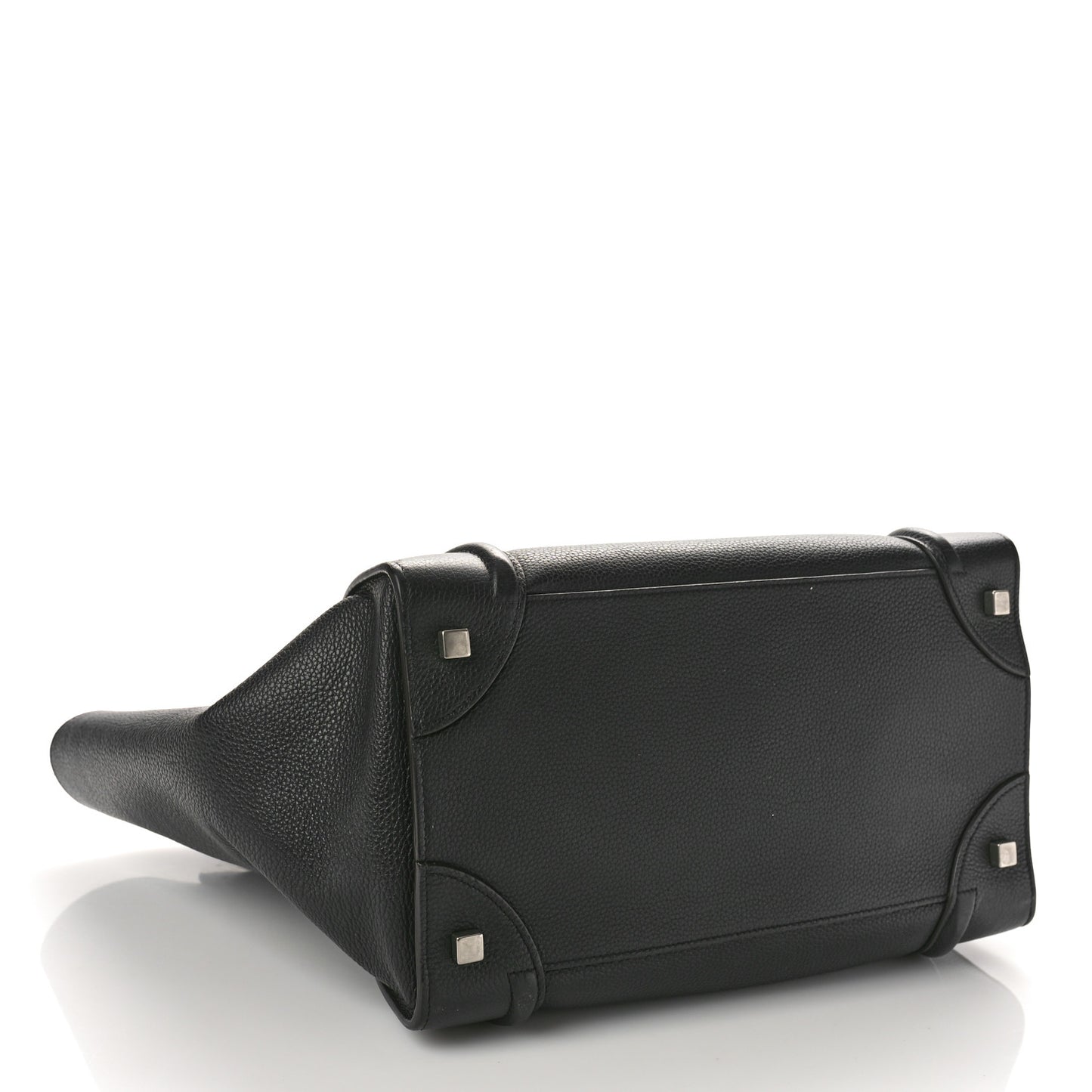 Drummed Calfskin Mini Luggage Black