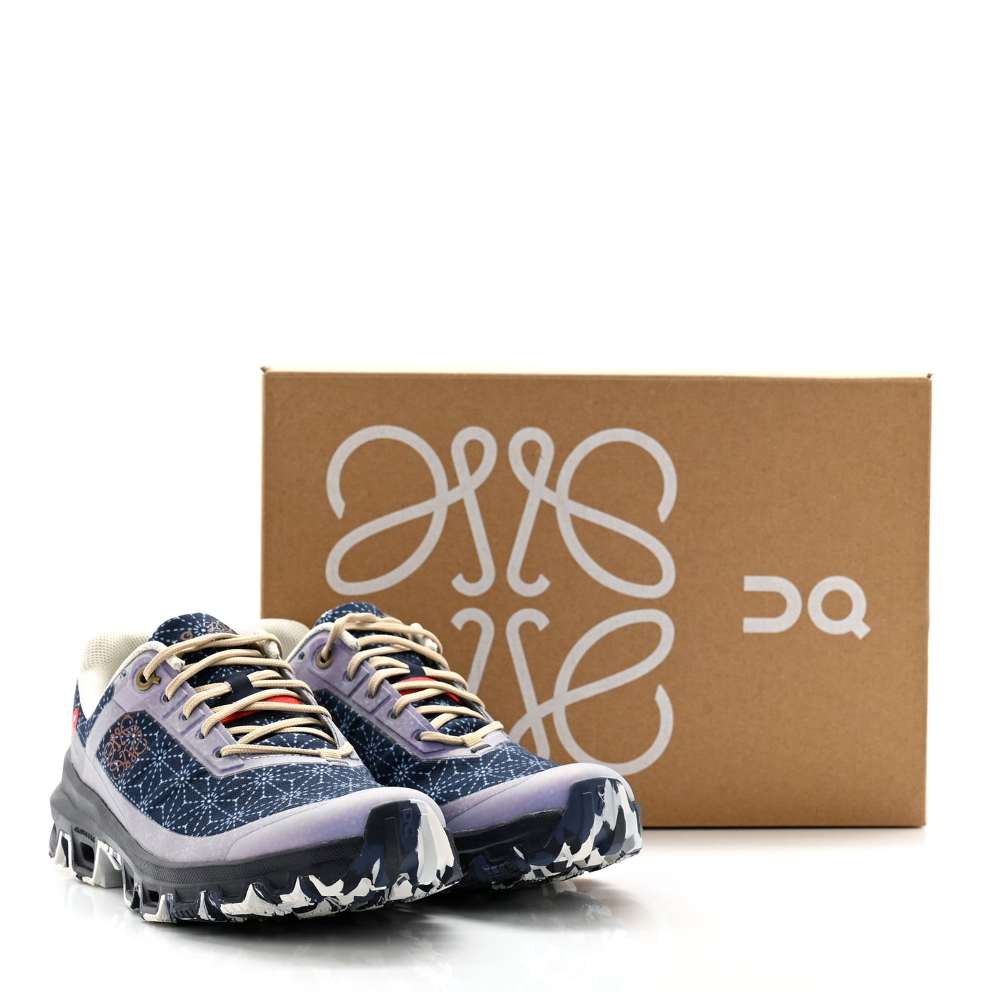 X ON Canvas Mesh Star Print Cloudventure Sneakers 37 Space Blue