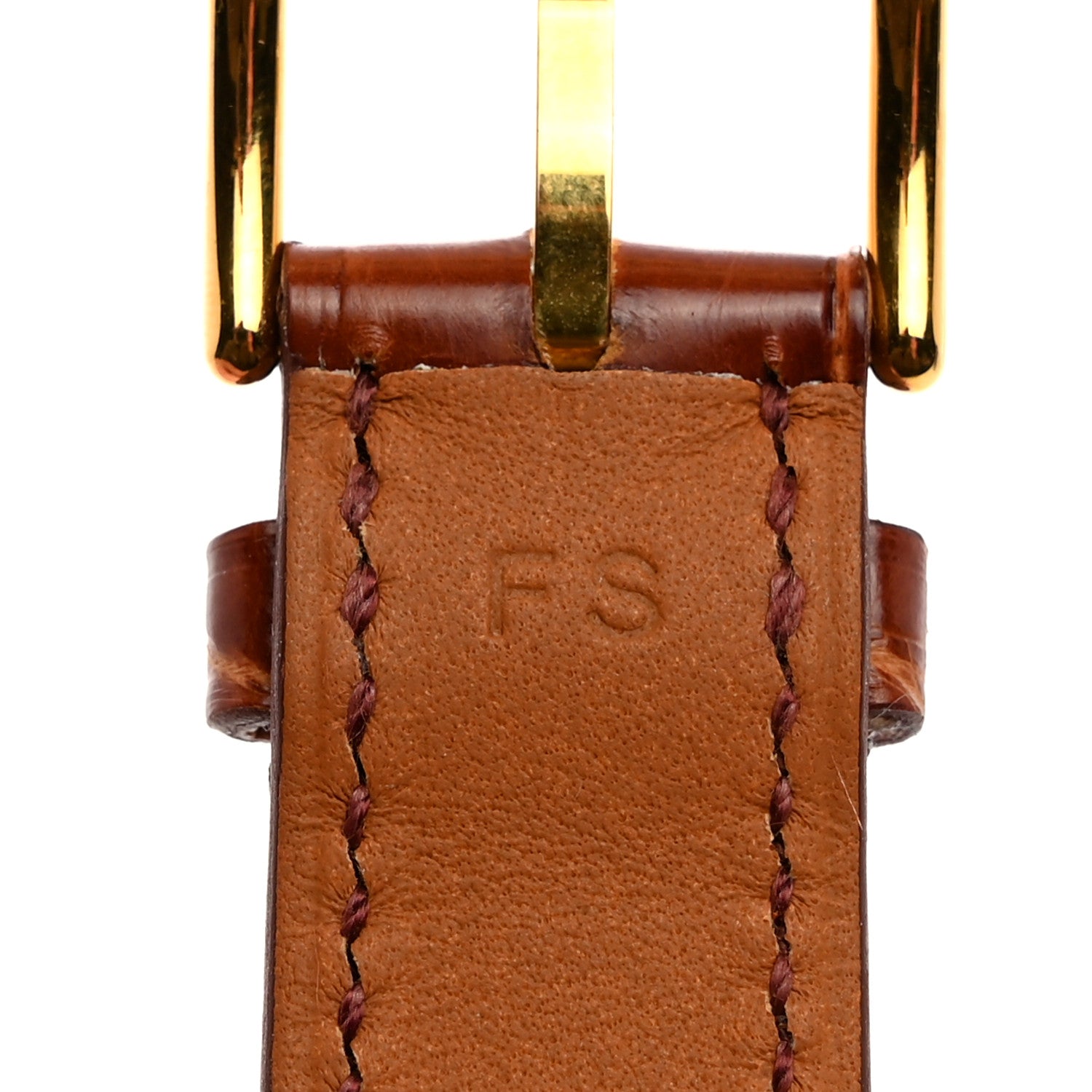 Hermes Shiny Alligator Watch Strap Miel 8 of 8